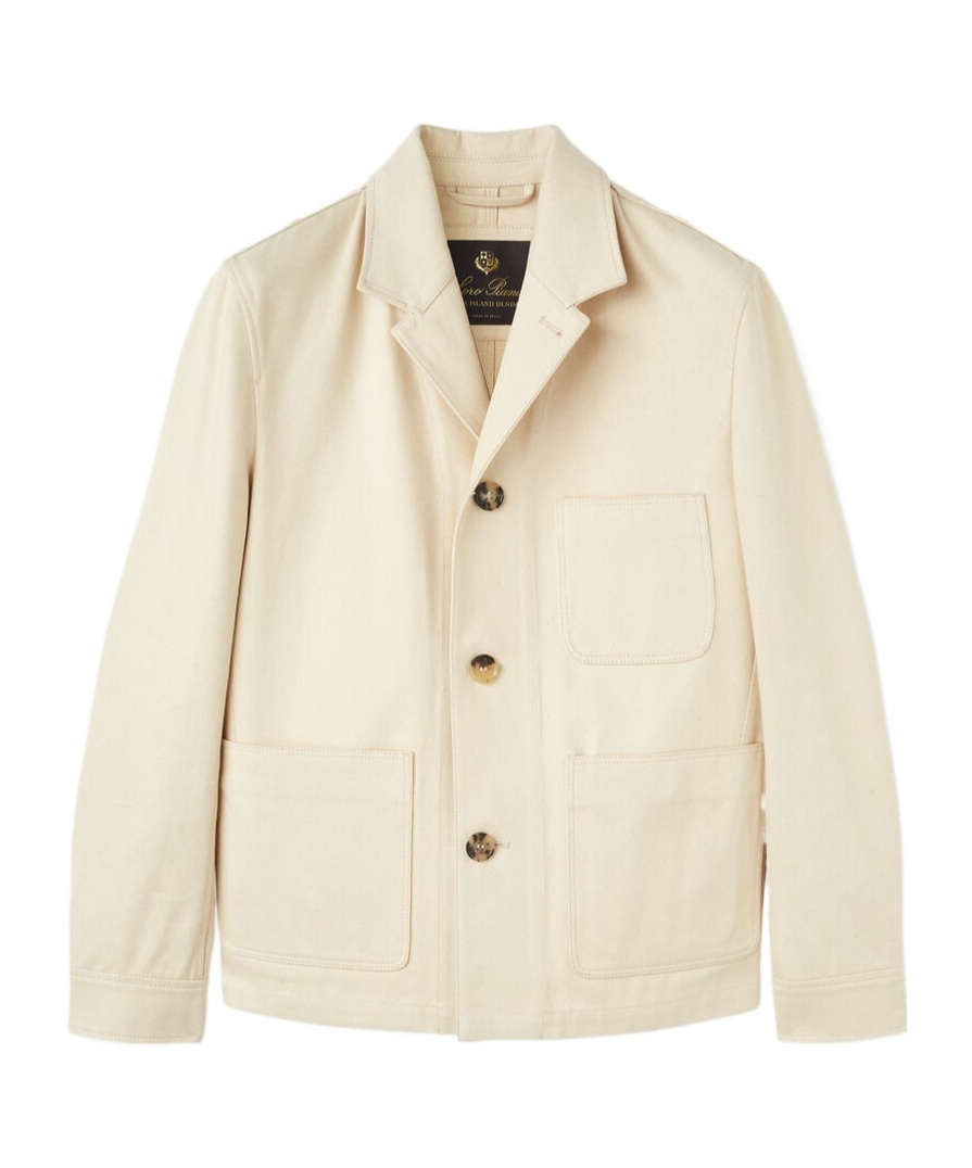 Loro Piana Taishi Button-up Jacket In Nude