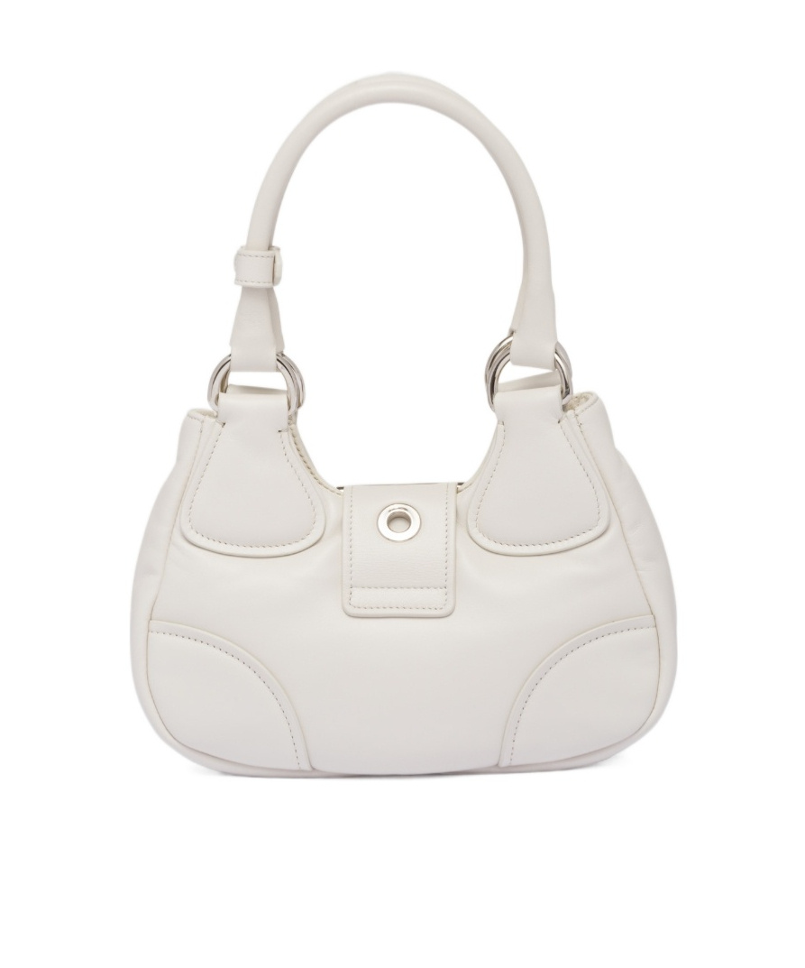 Prada Moon Padded Nappa-leather Mini Bag In White