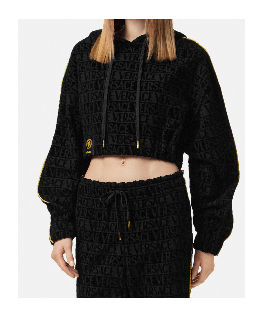 Versace Home Long-sleeved Sweater In Black