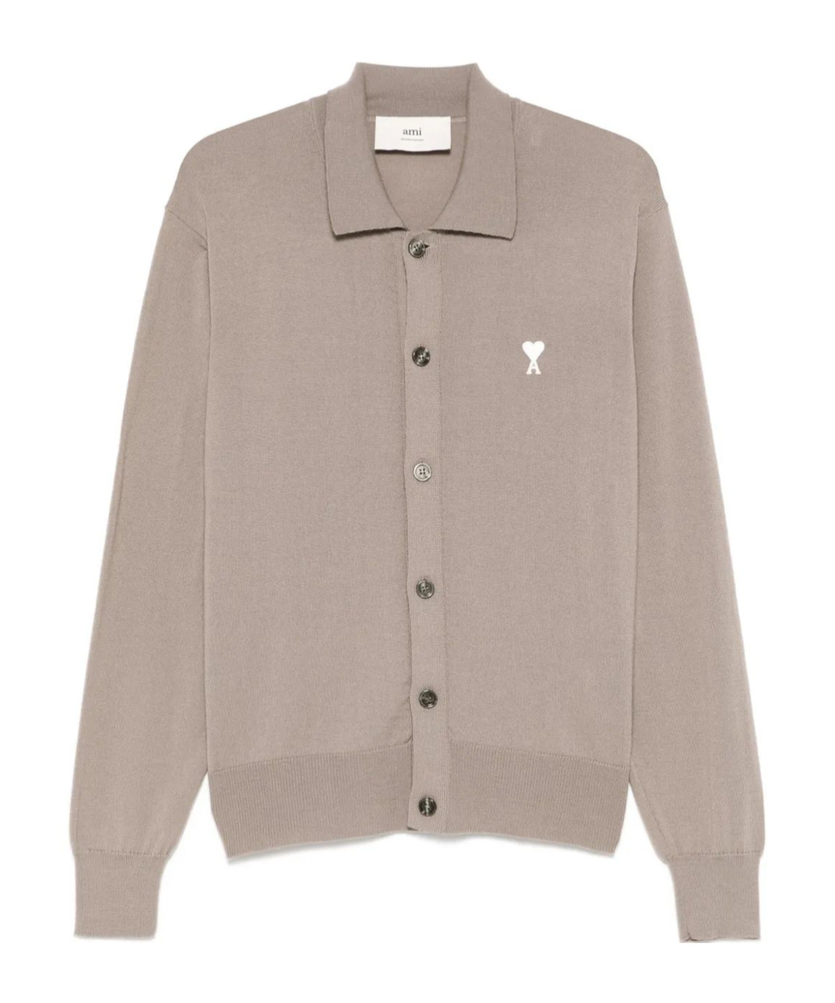 Ami Alexandre Mattiussi Long-sleeved Sweater In Brown