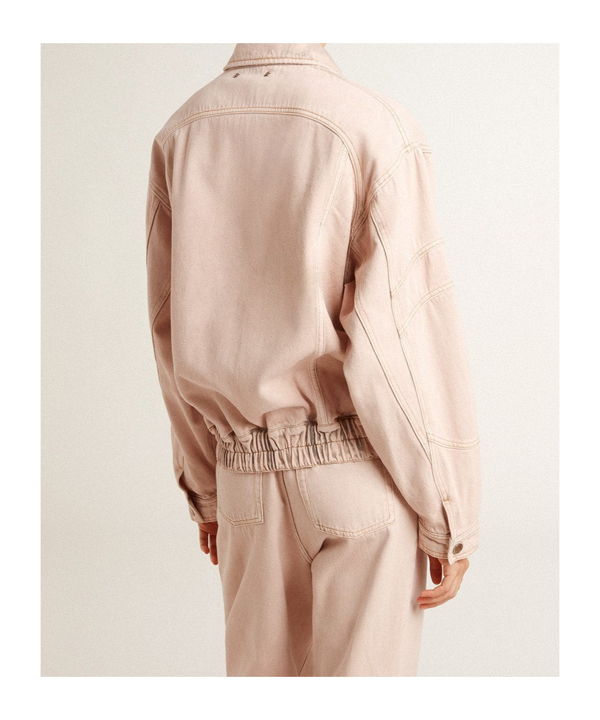 Golden Goose 'nancy' Cotton Bomber Jacket In Nude