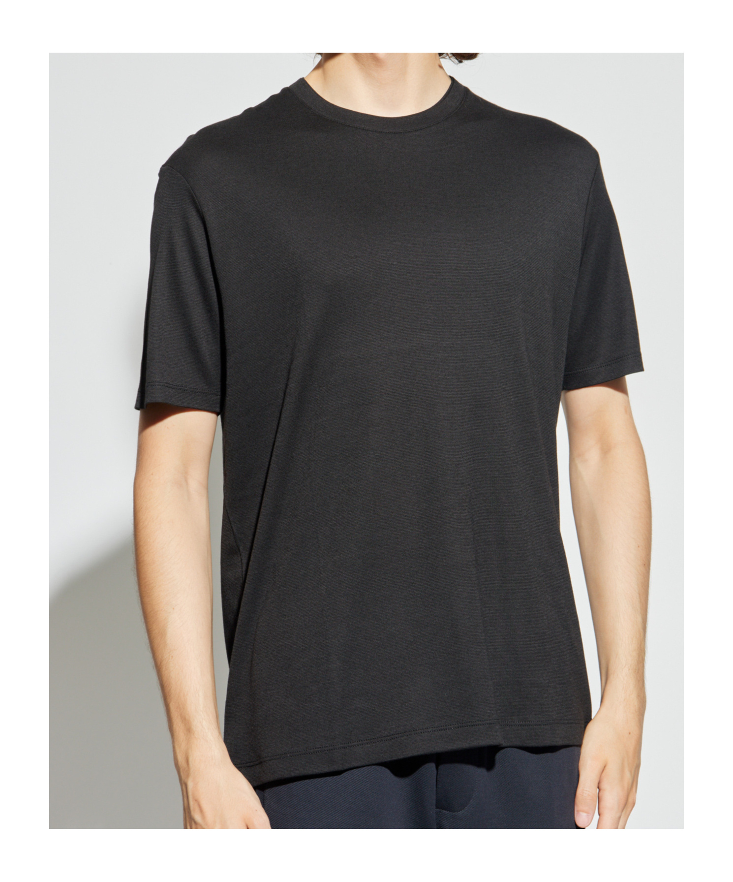 Paul & Shark Cotton Crew-neck T-shirt In Black