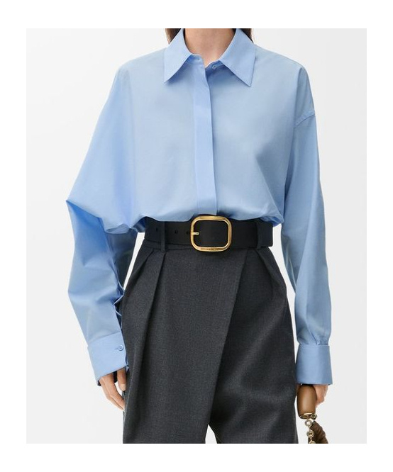 Loewe Lapel Long Sleeve Shirt In Blue