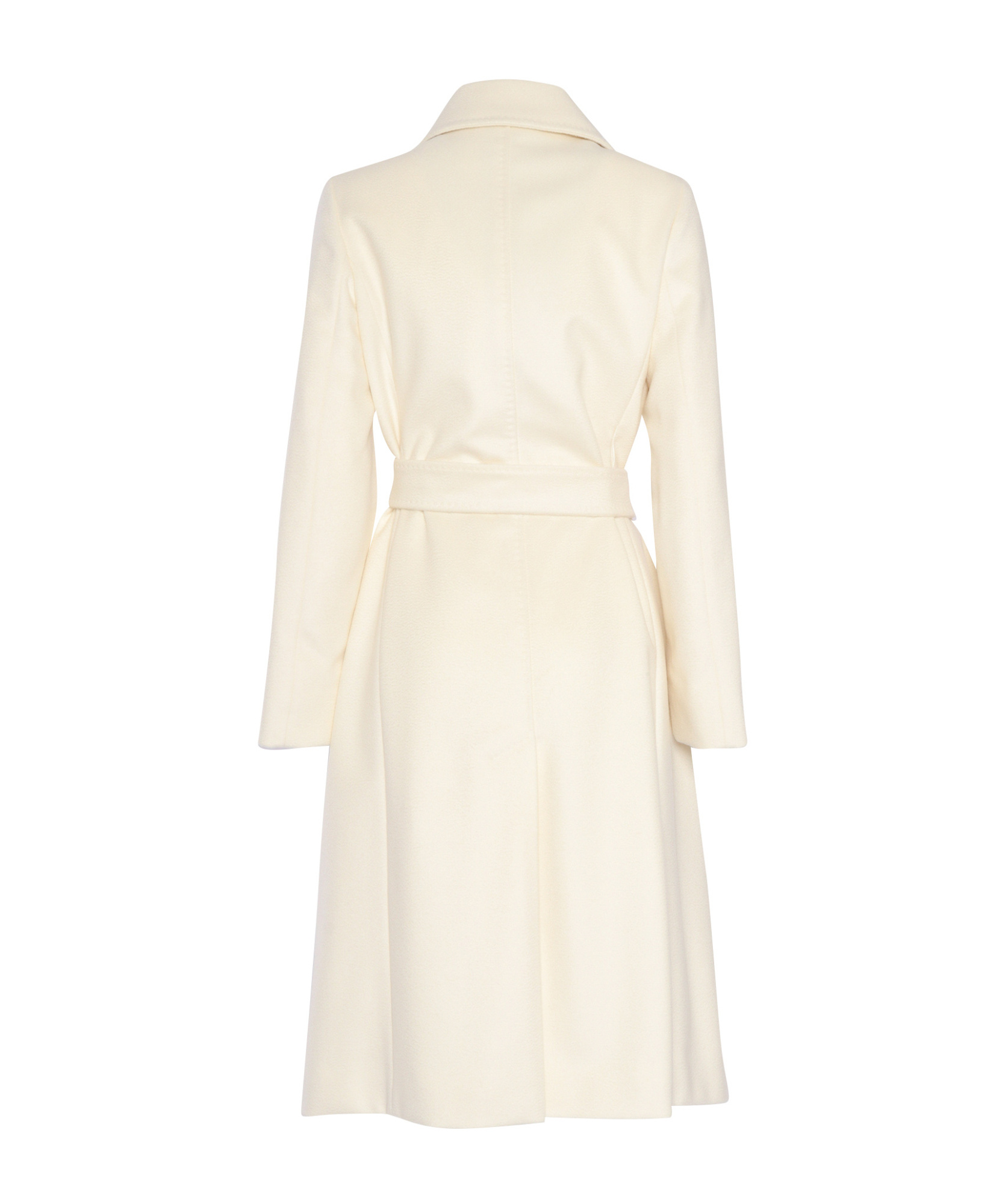 Max Mara Cappotto Bcollag In Lana Bianca Donna In White