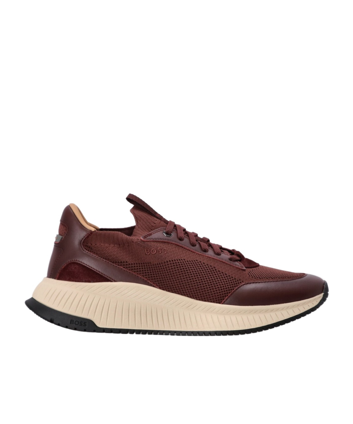 Hugo Boss Ttnm Evo Panelled Sneakers In Brown