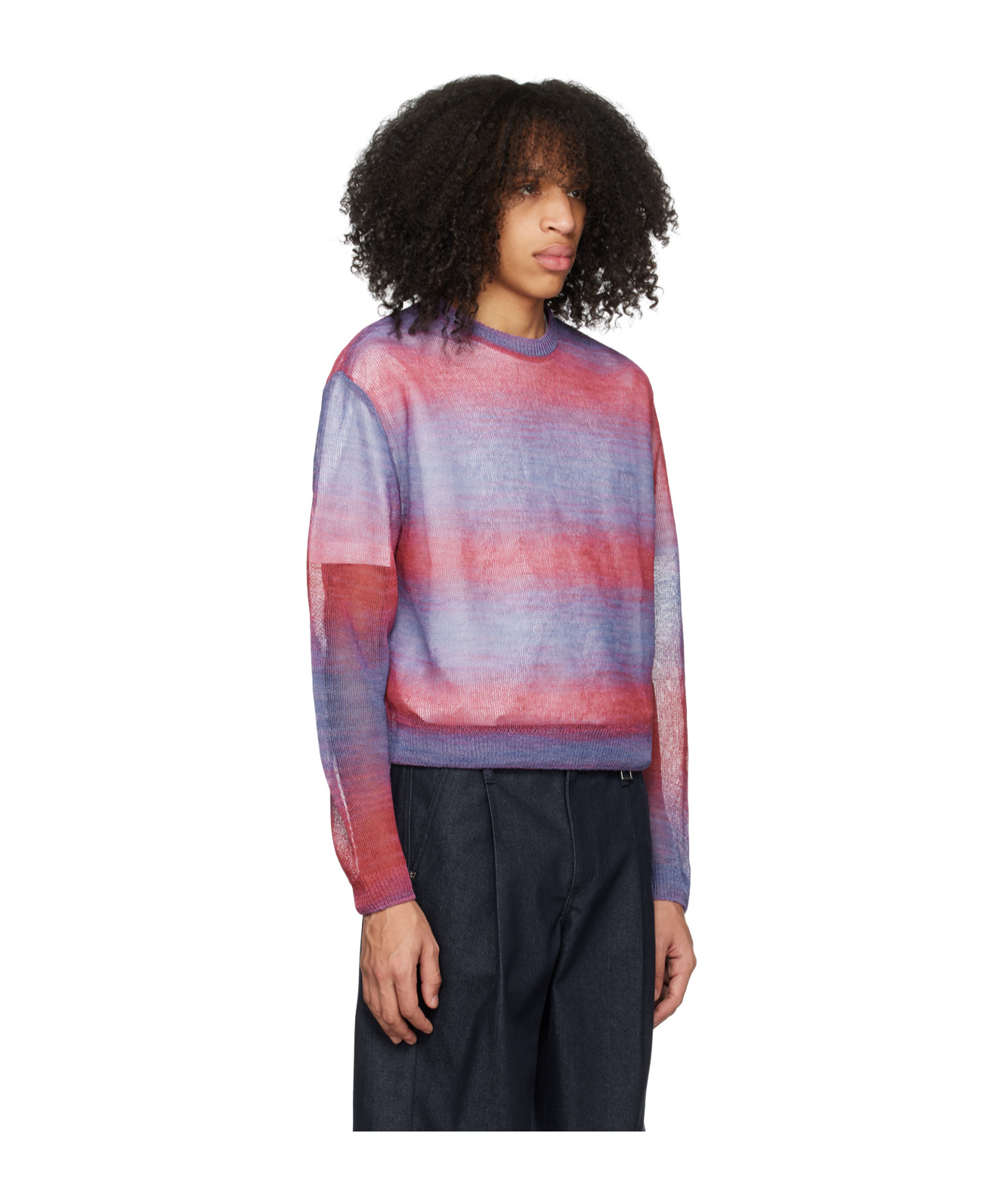 Wooyoungmi Graded Striped Sweater In Black