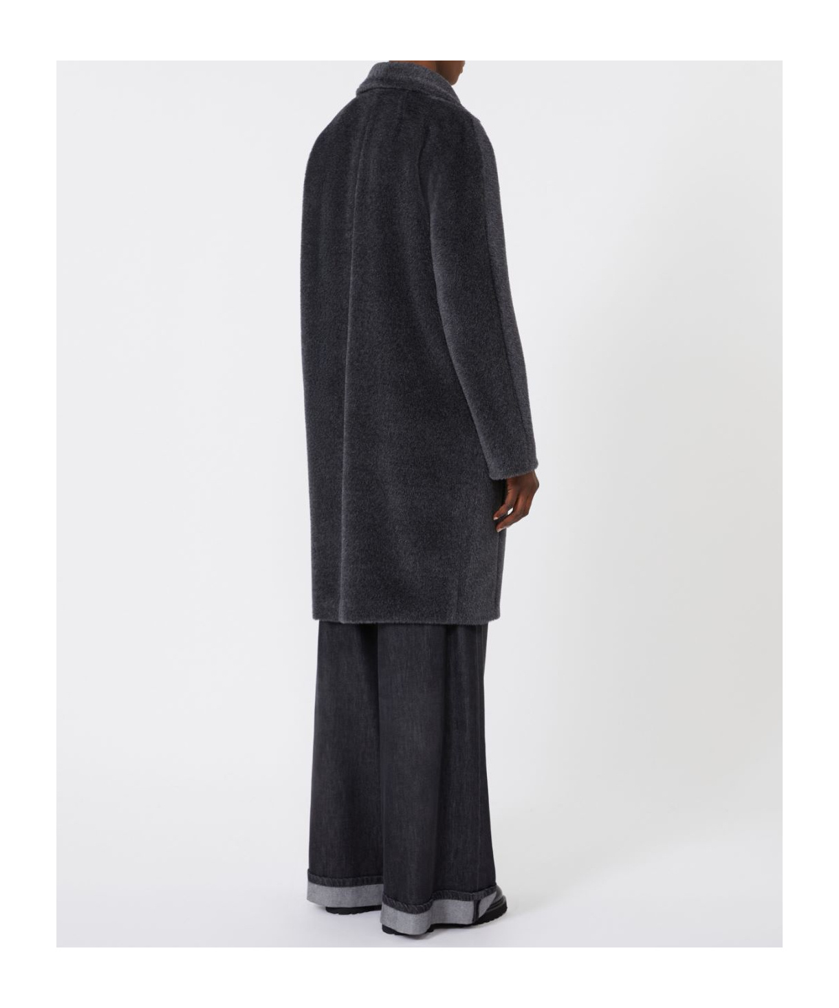Max Mara 's  Roseto Double Breasted Coat In Black