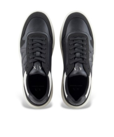 Armani Exchange Two-tone Sneakers In Black
