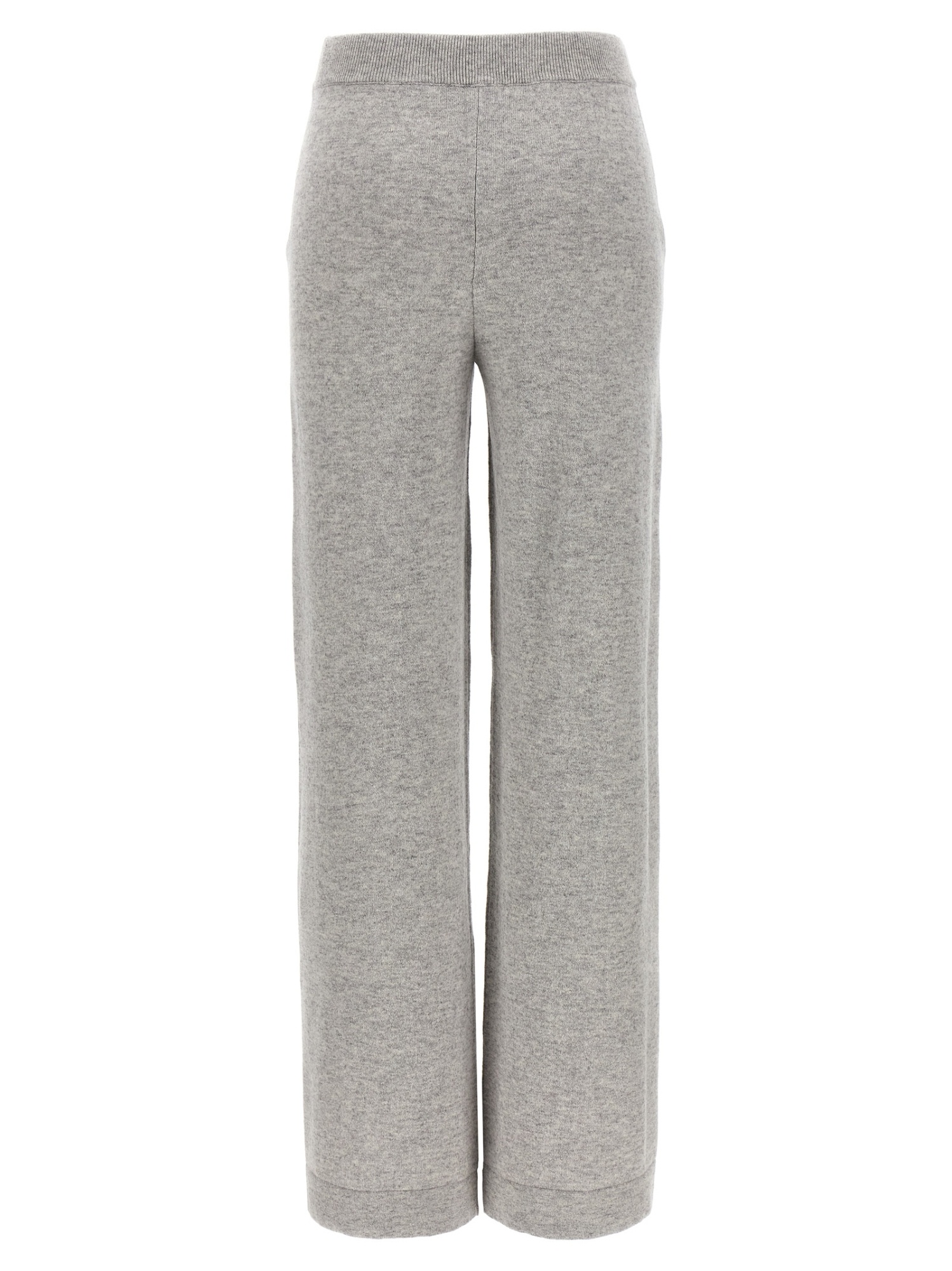 Peserico Trousers Wool Silk Elastic Waistband In Gray