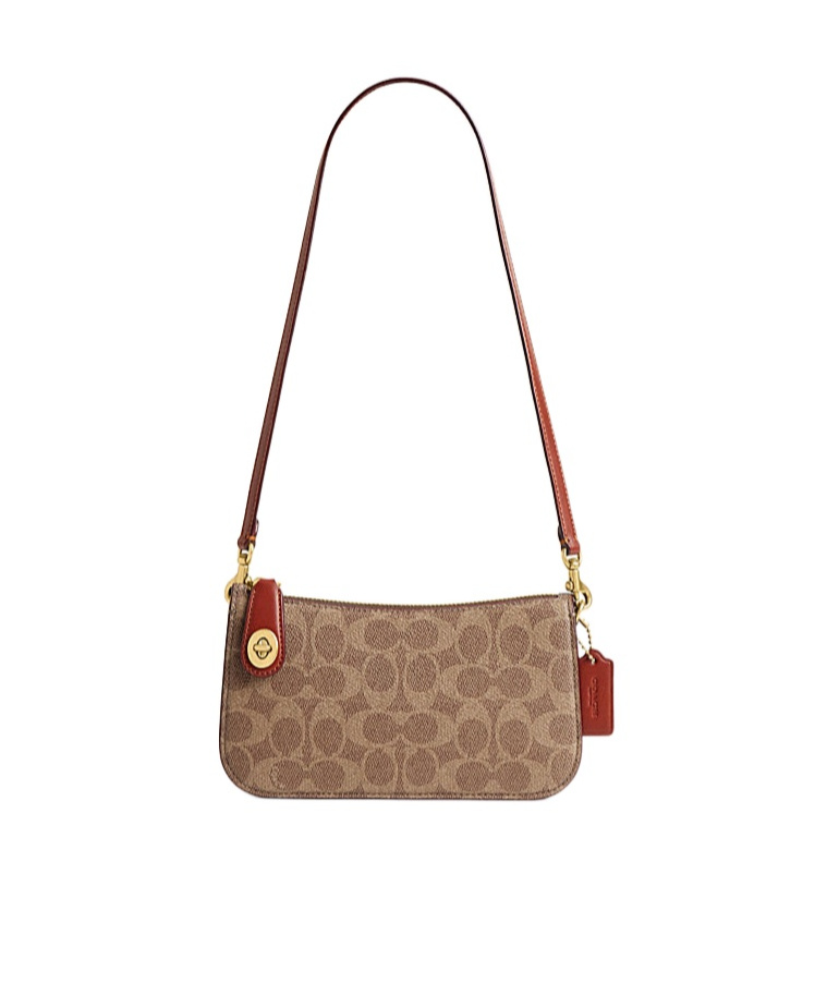 Coach All Over-print Shoulder Bag In Brown