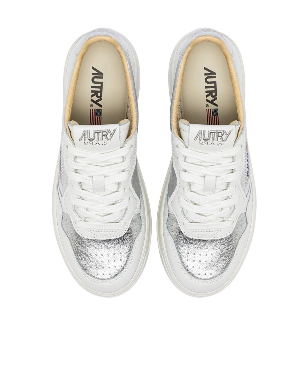 Autry Round Head Low-cut Sneakers In White