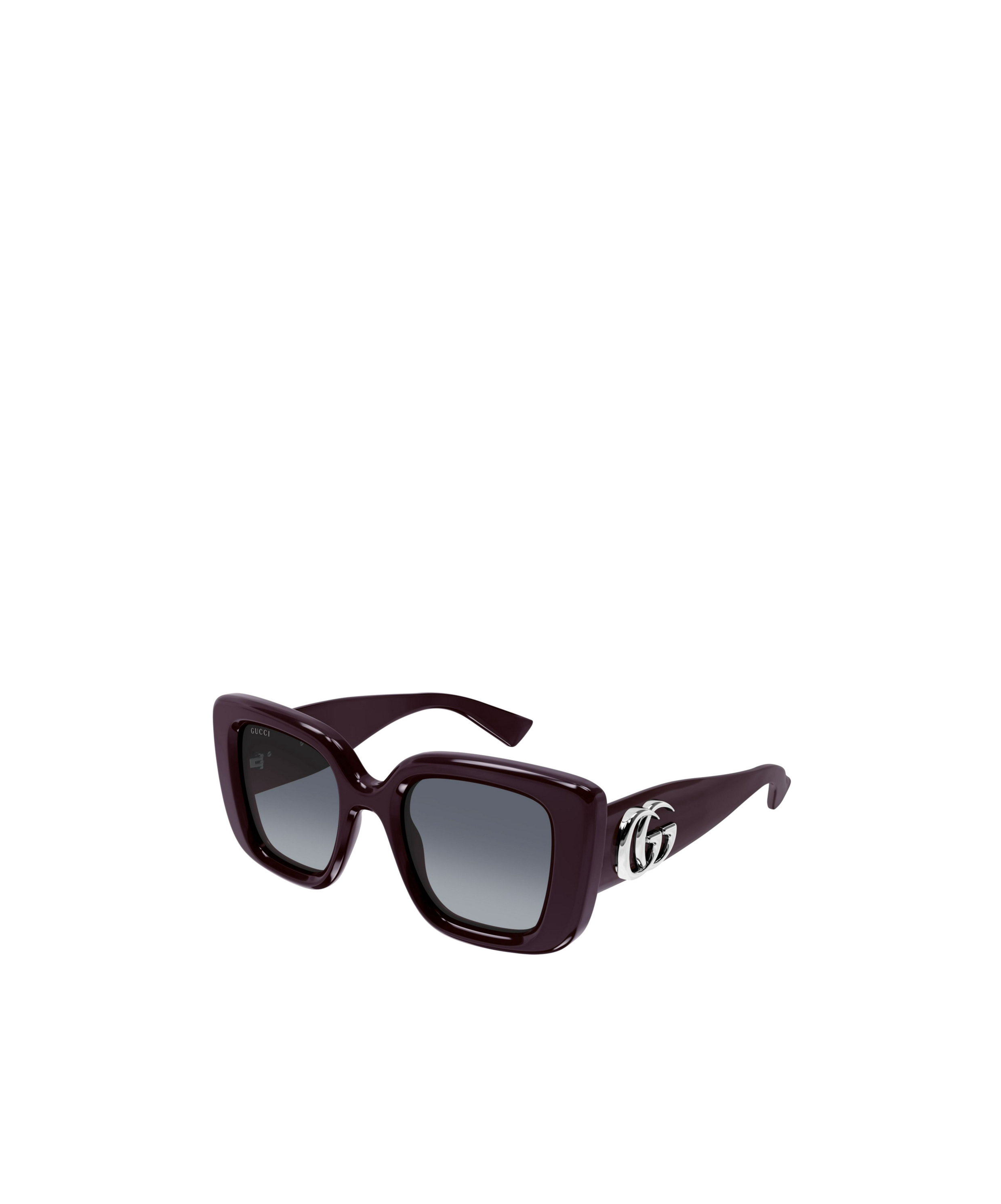 Gucci Geometric Frame Sunglasses In Burgundy