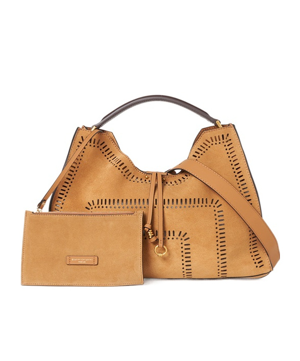 Gianni Chiarini Aurora Shoulder Bag In Penut Butter