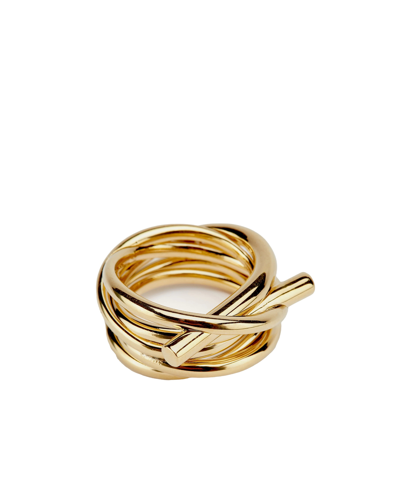 Ferragamo Layered Effect Ring In Gold