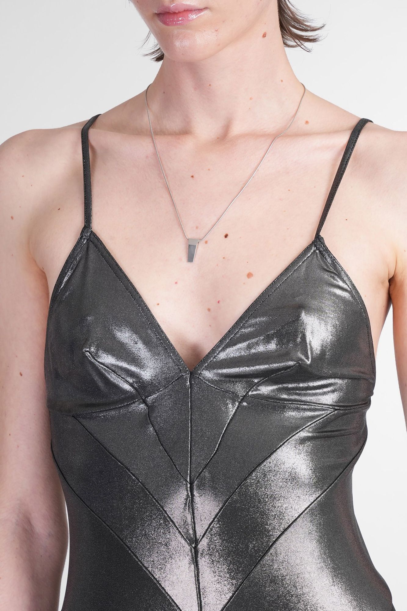 Rick Owens Lamé-effect Maxi Dress