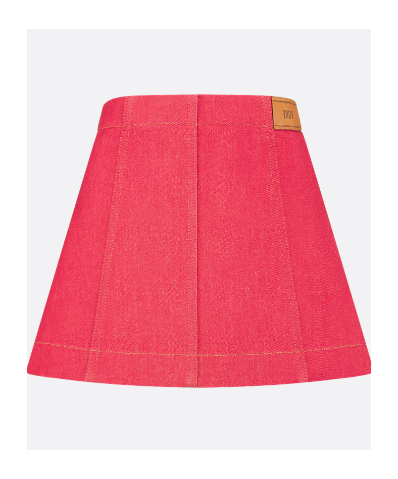 Dior Kids' A-line Skirt In Stone Washed Raspberry Red