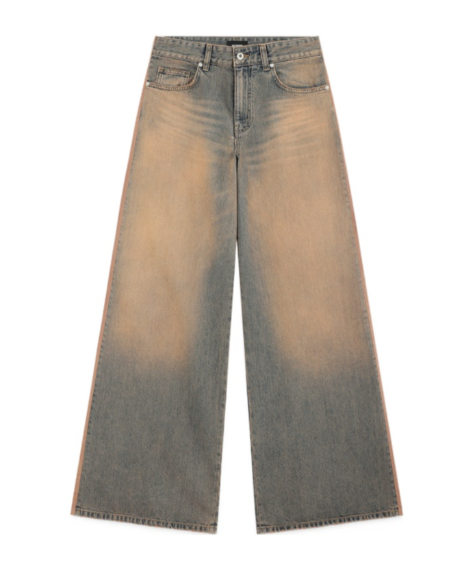 We11 Done Side-striped Denim Pants In Multi