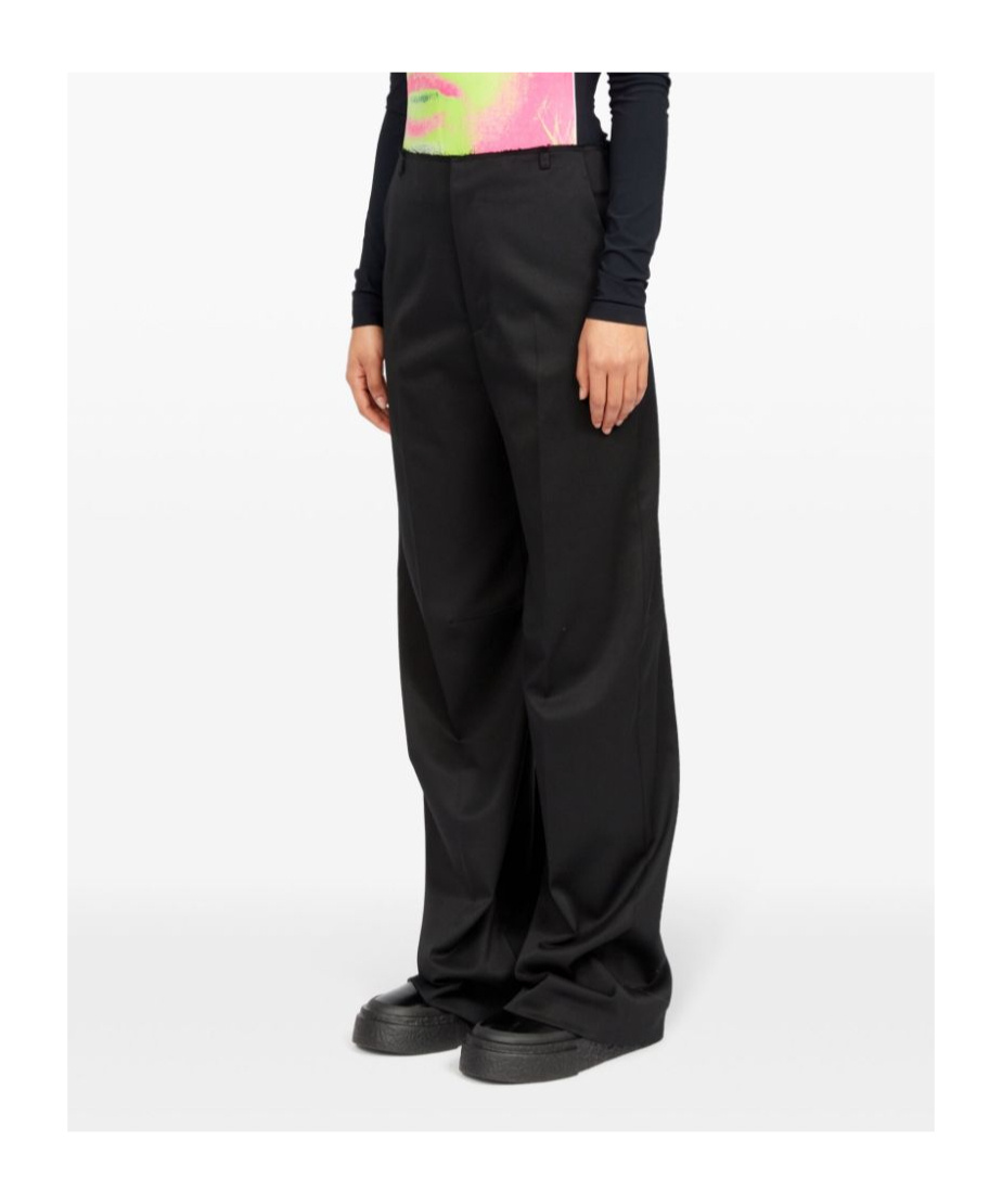 Mm6 Maison Margiela Zippered Casual Pants In Black