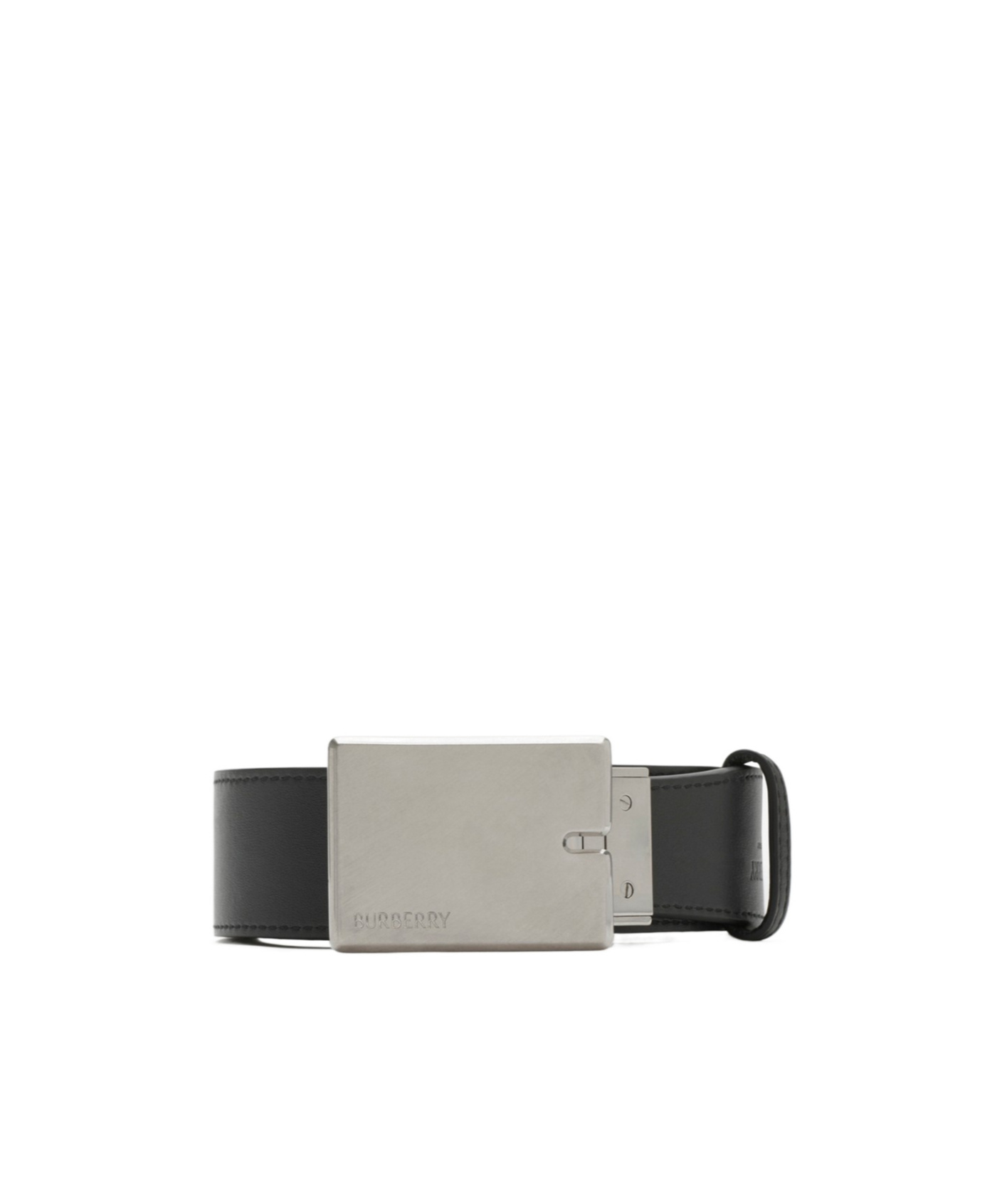 Shop Burberry Reversible B Cut Belt In Nude