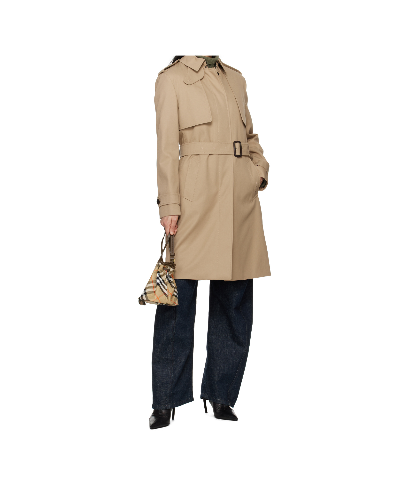 Mackage Winn Trench Coat In Nude