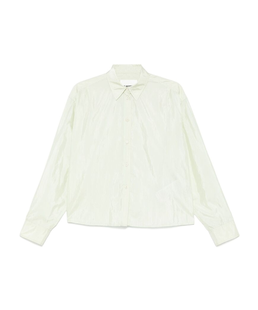 Shop Jil Sander Satin Shirt In White
