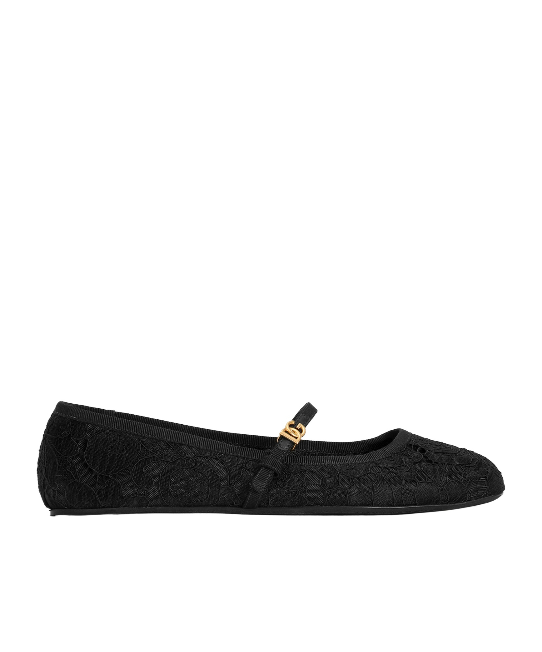 Dolce & Gabbana Lace Ballet Flats In Black