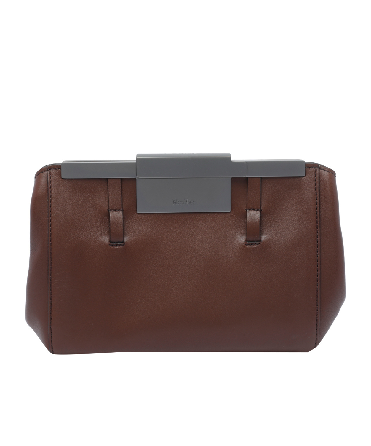 Max Mara Natural Leather Belt Bag In Brown