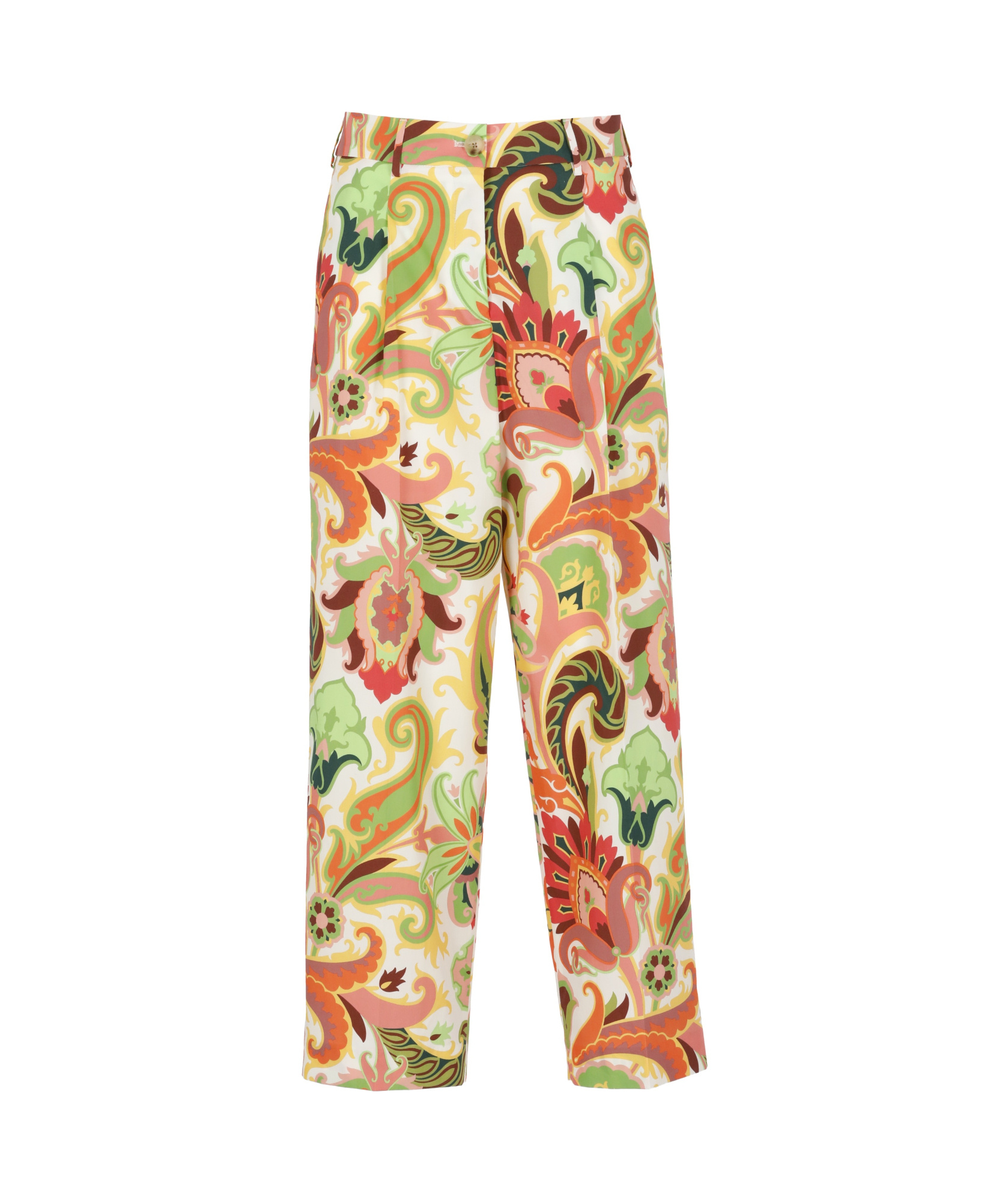 Etro Paisley-patterned Straight-leg Trousers With Mid-rise Fit In Multi