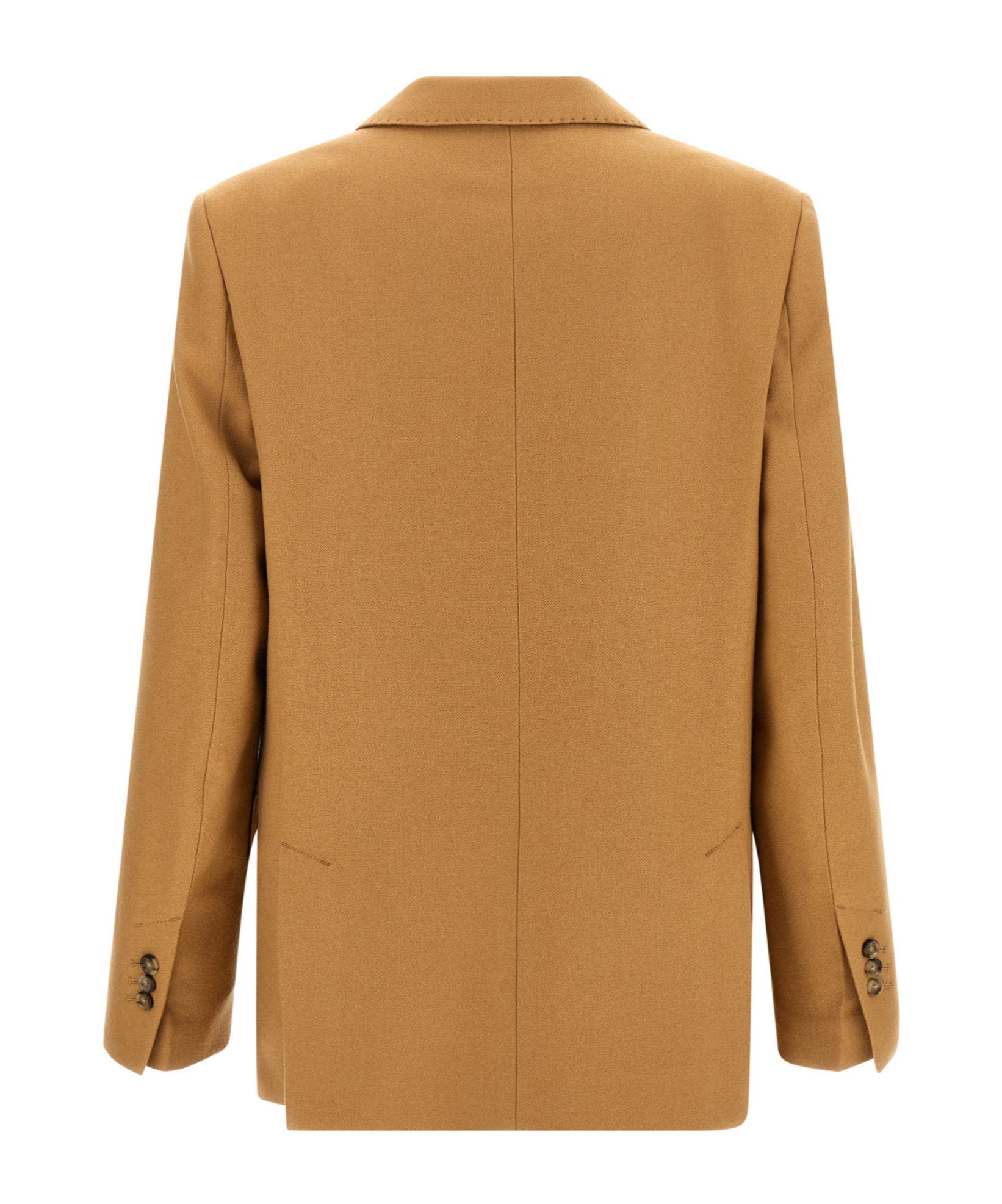Ami Alexandre Mattiussi Ami Single-breasted Wool Blazer With Structured Shoulders In Brown