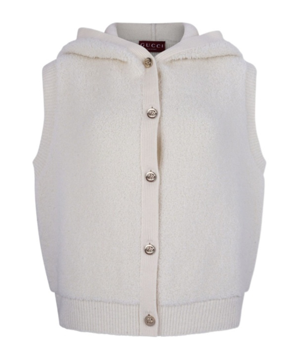 Gucci Sleeveless Knitted Vest In White