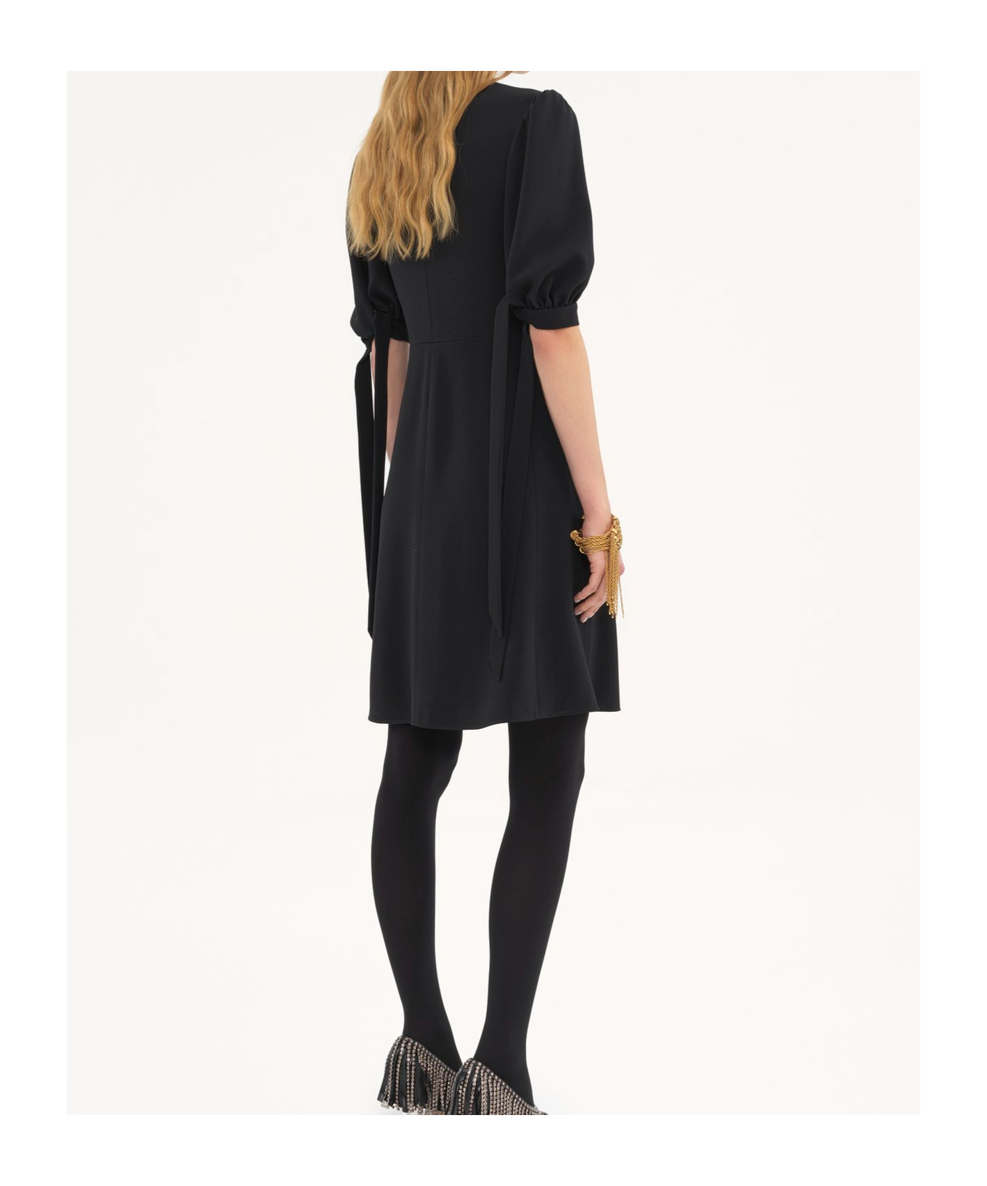 Chloé Crepe A-shaped Dress In Black