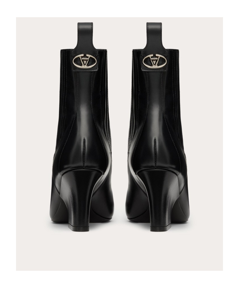 Shop Valentino Vlogo Lockette Beatle In Brushed Calfskin 75mm In Black