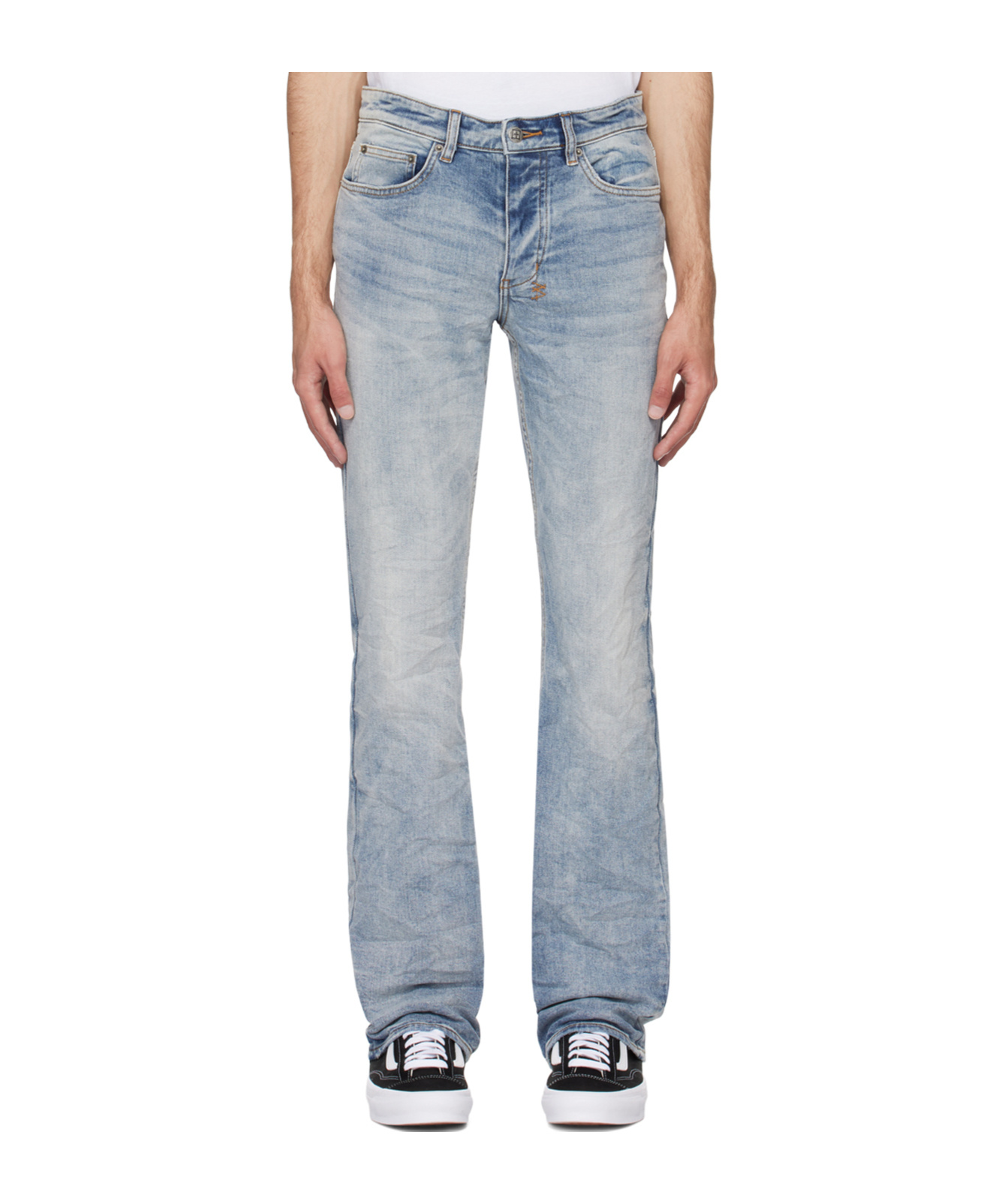 KSUBI ACID-WASH FLARED JEANS