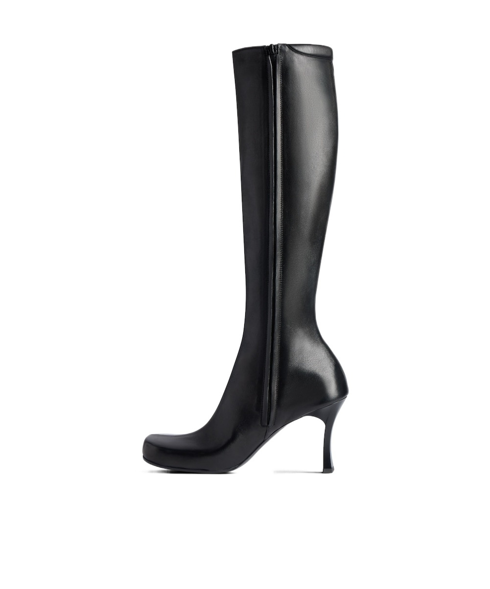 Balenciaga X Scholl Leather Knee-high Boots In Black