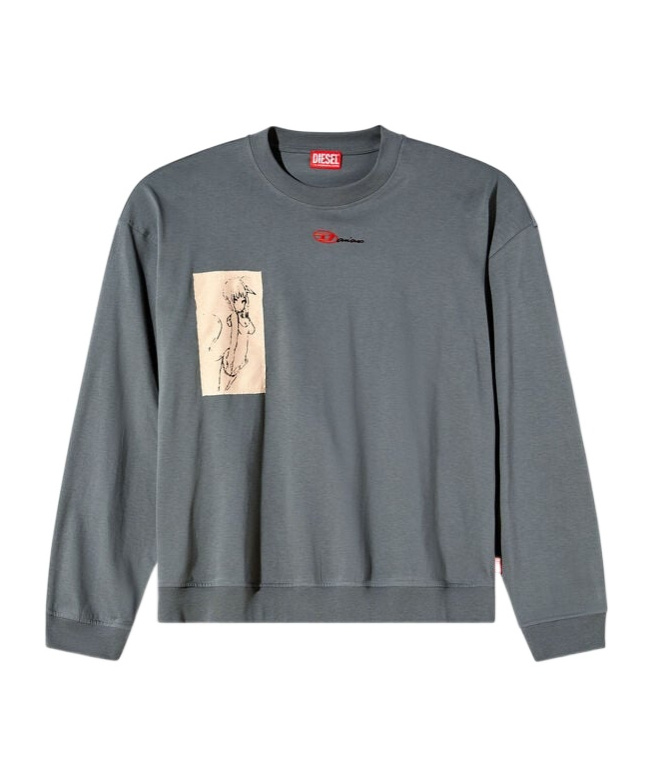 Diesel S-boxt Sweater In Gray