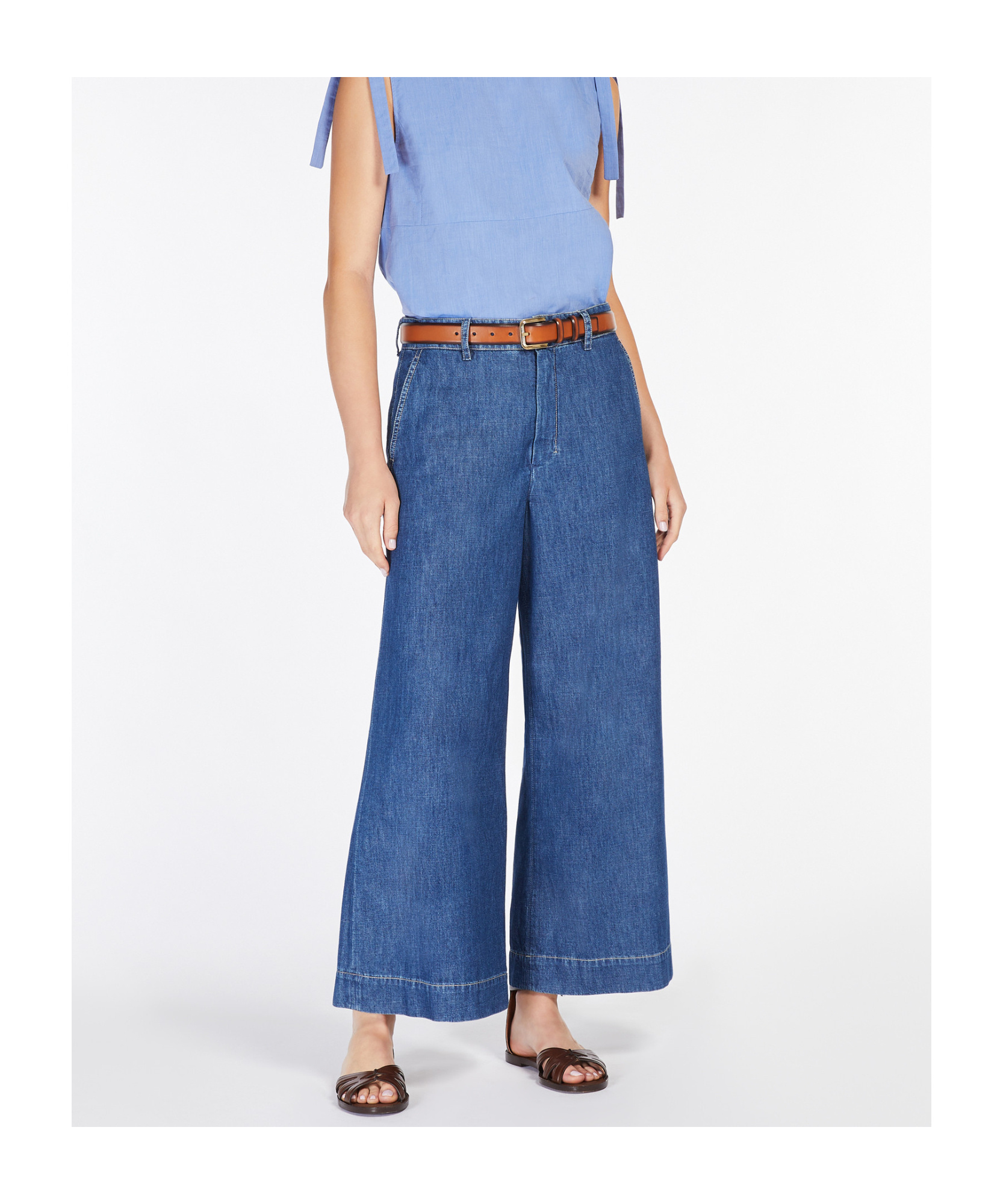 Max Mara Belt-loop Jeans In Blue