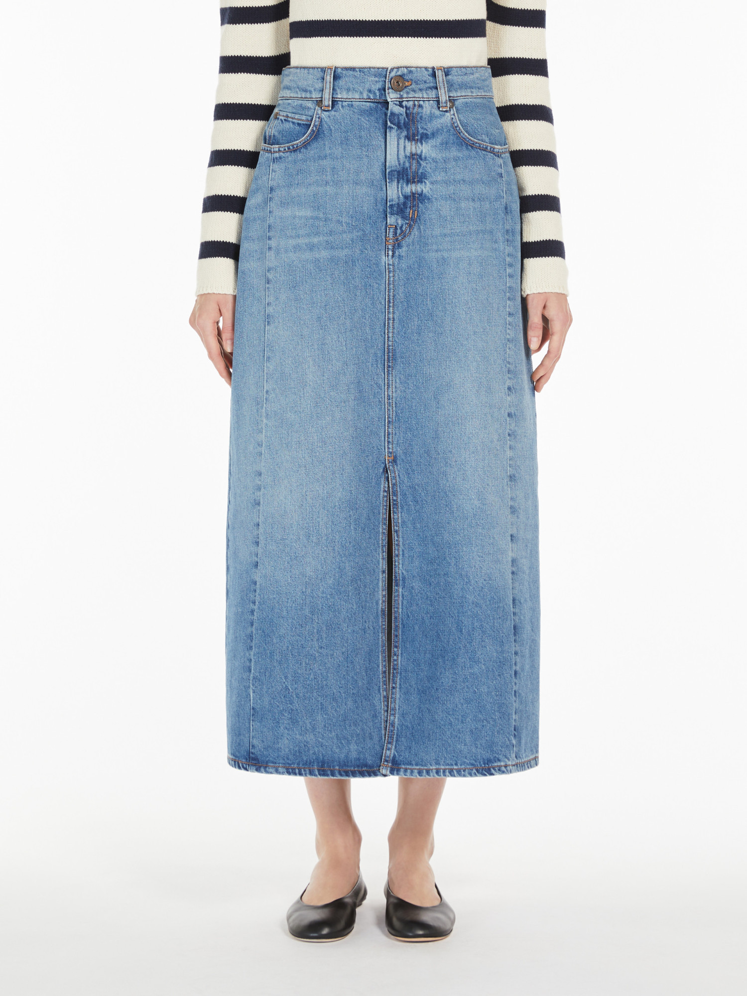 Weekend Max Mara Belt-loop Skirt In Blue
