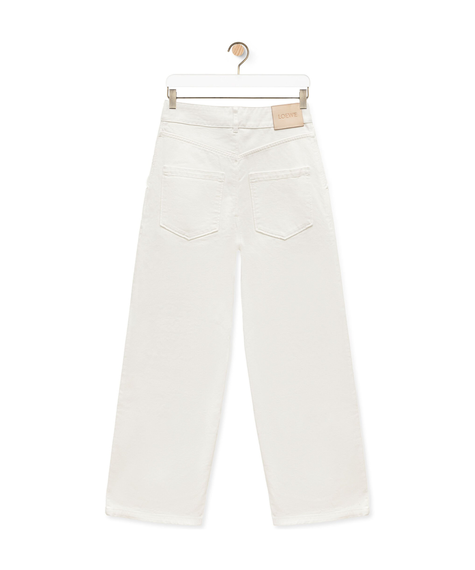 Loewe Anagram Wide-leg Jeans In White
