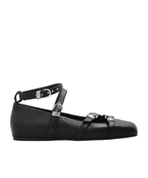 VIC MATIE LEATHER BALLET FLATS