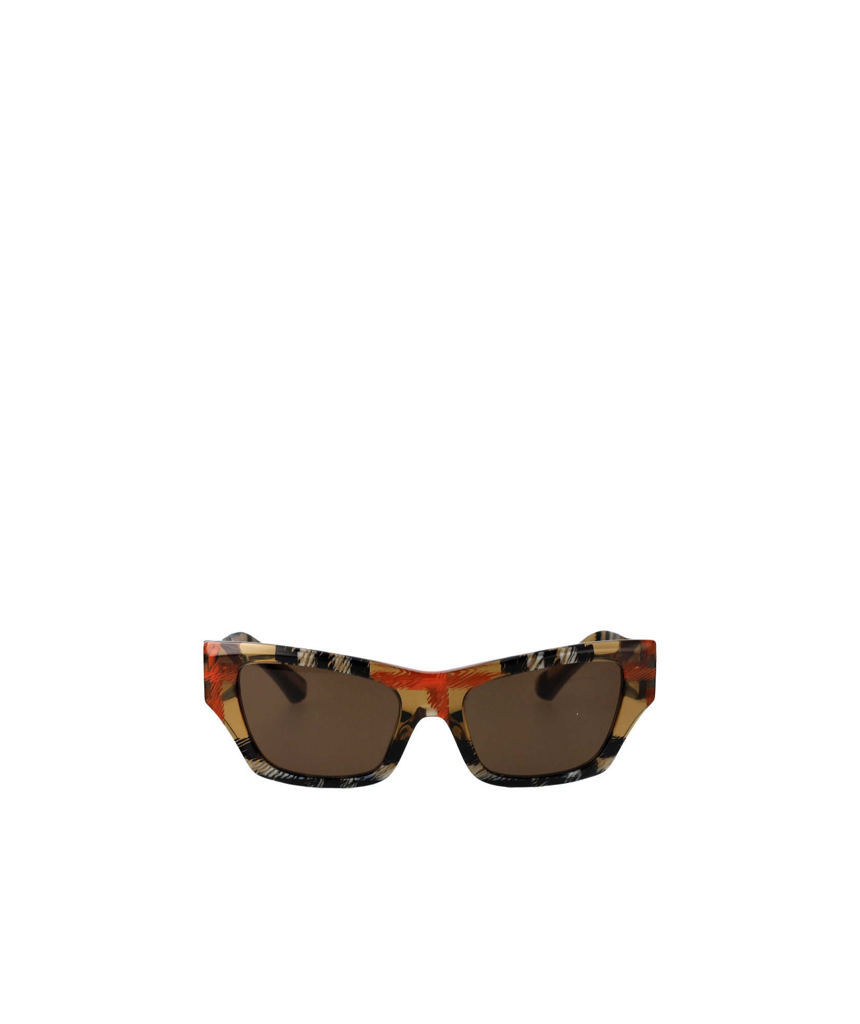 Burberry Check Pattern Sunglasses In Brown