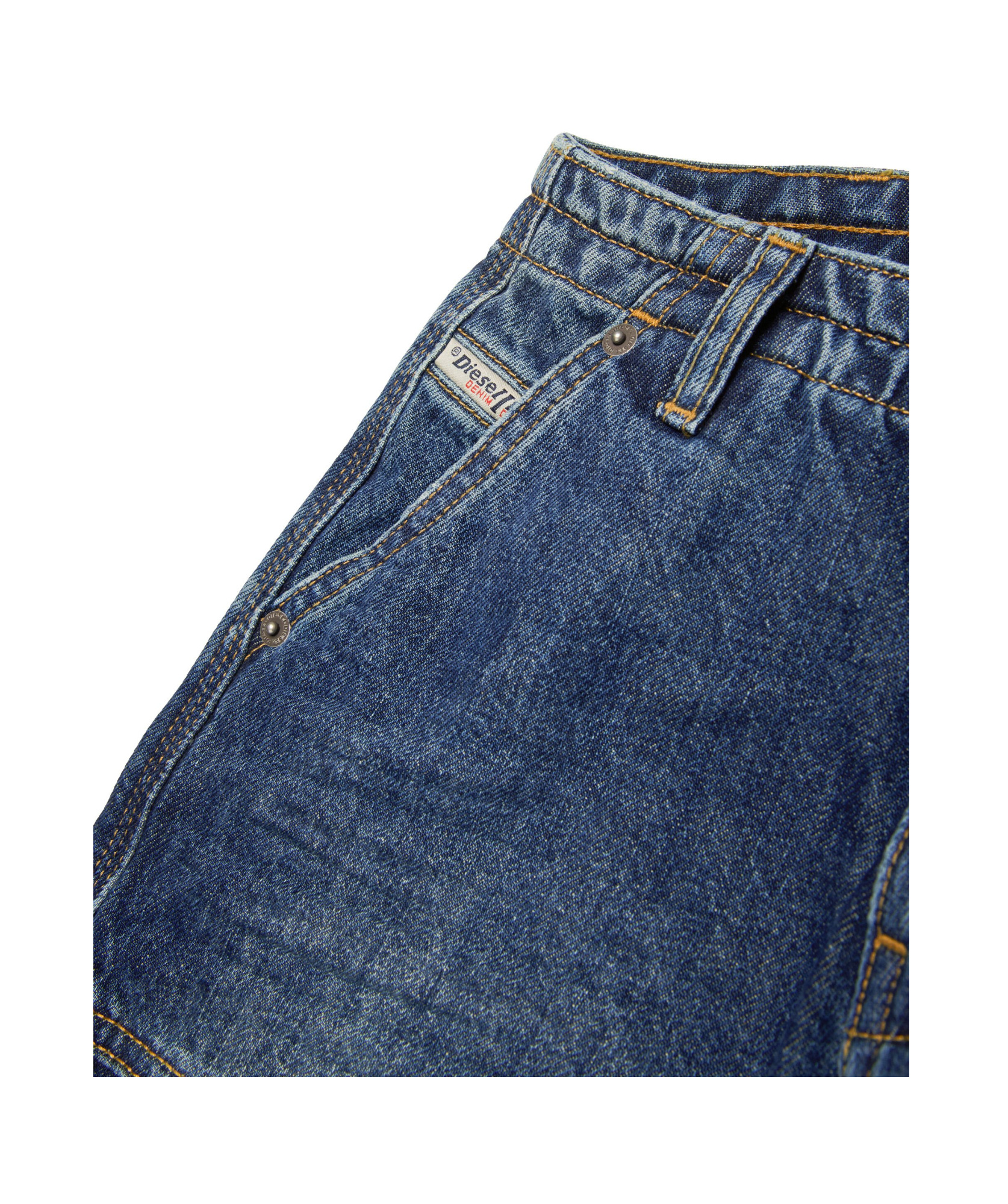 Diesel Dark Faded Straight Jeans In Blue