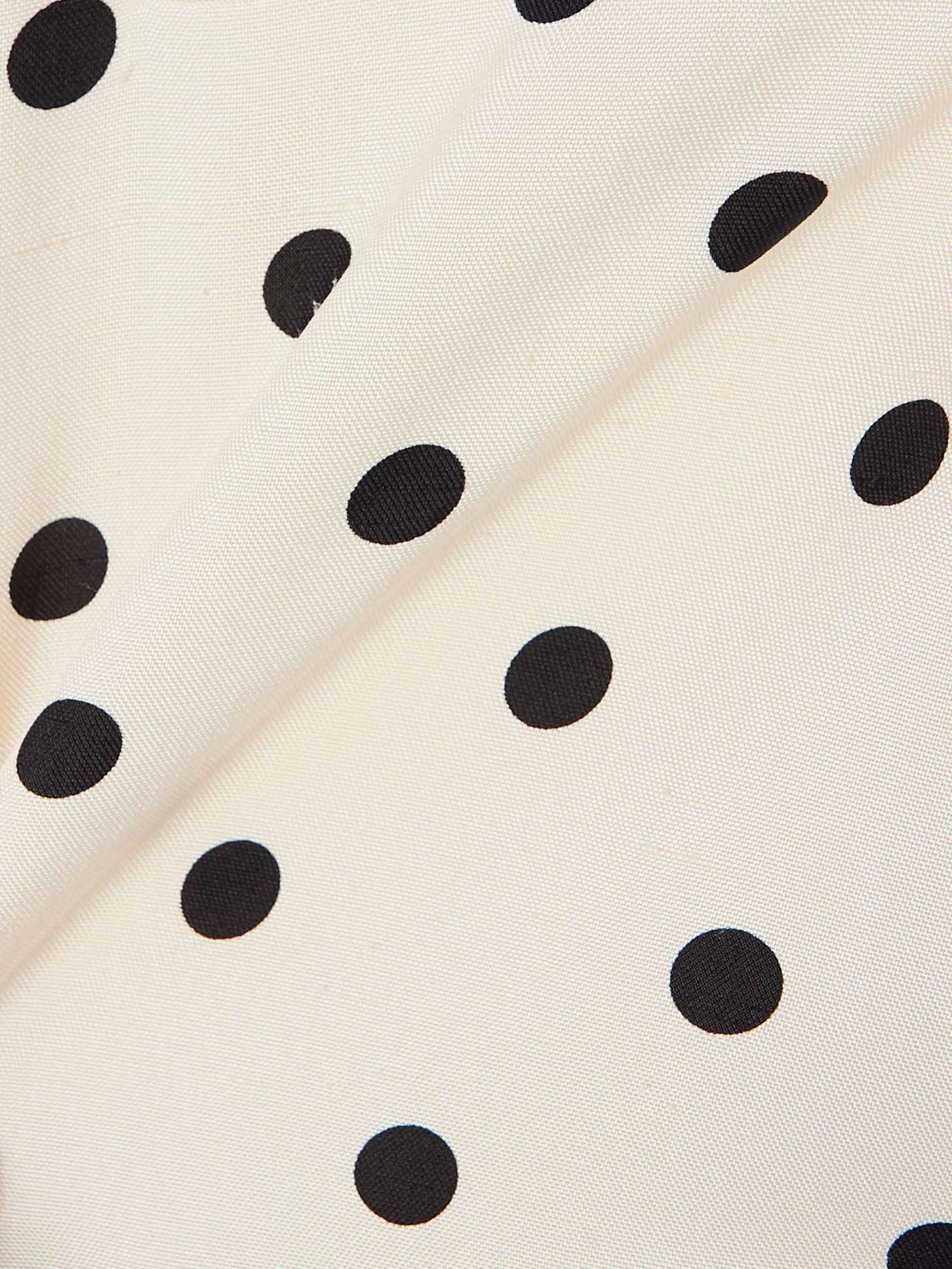 Valentino Polka-dot Silk-crepe Wide-leg Pants In White