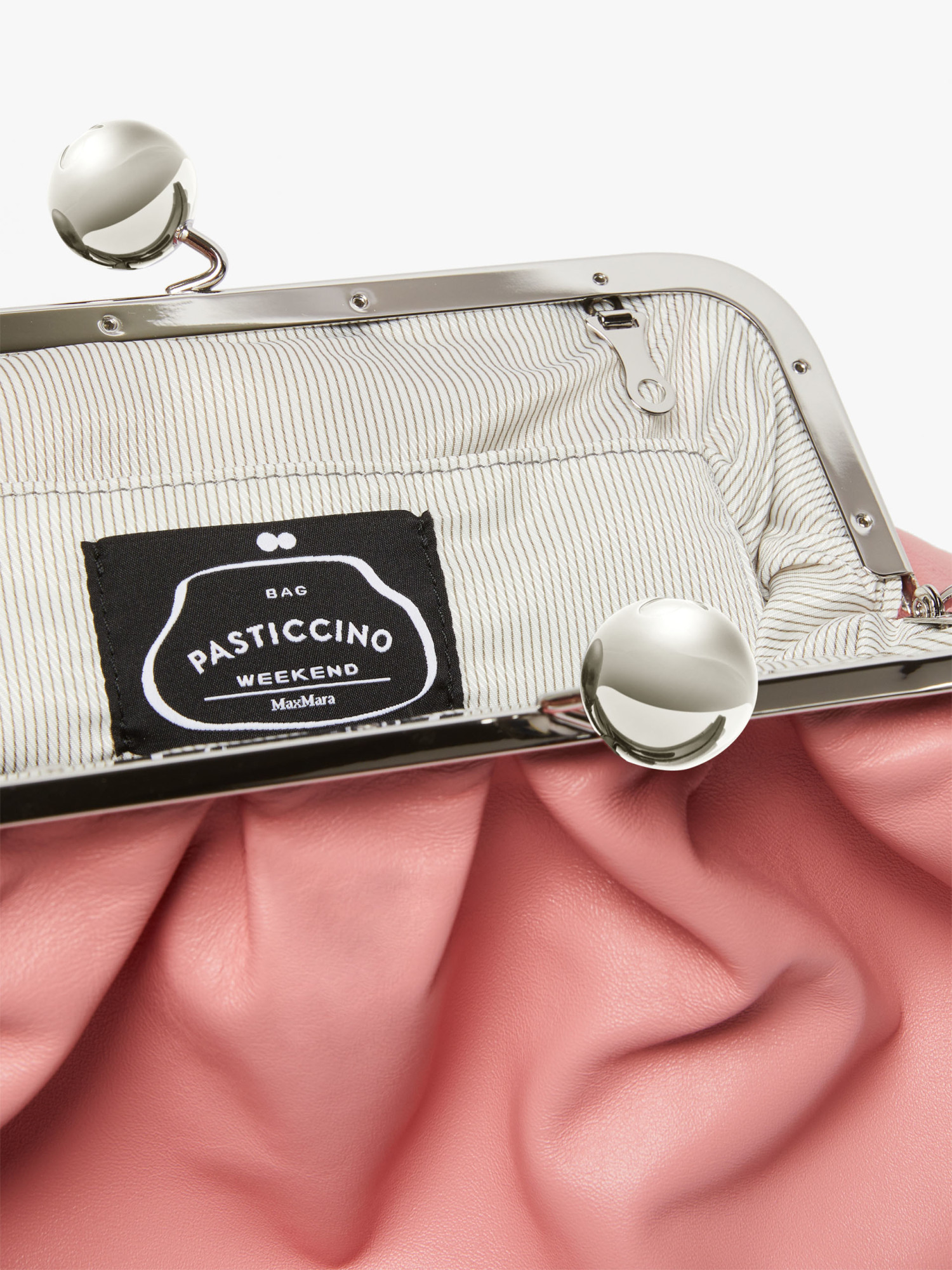Weekend Max Mara Medium Napa Leather Pasticcino Shoulder Bag In Pink