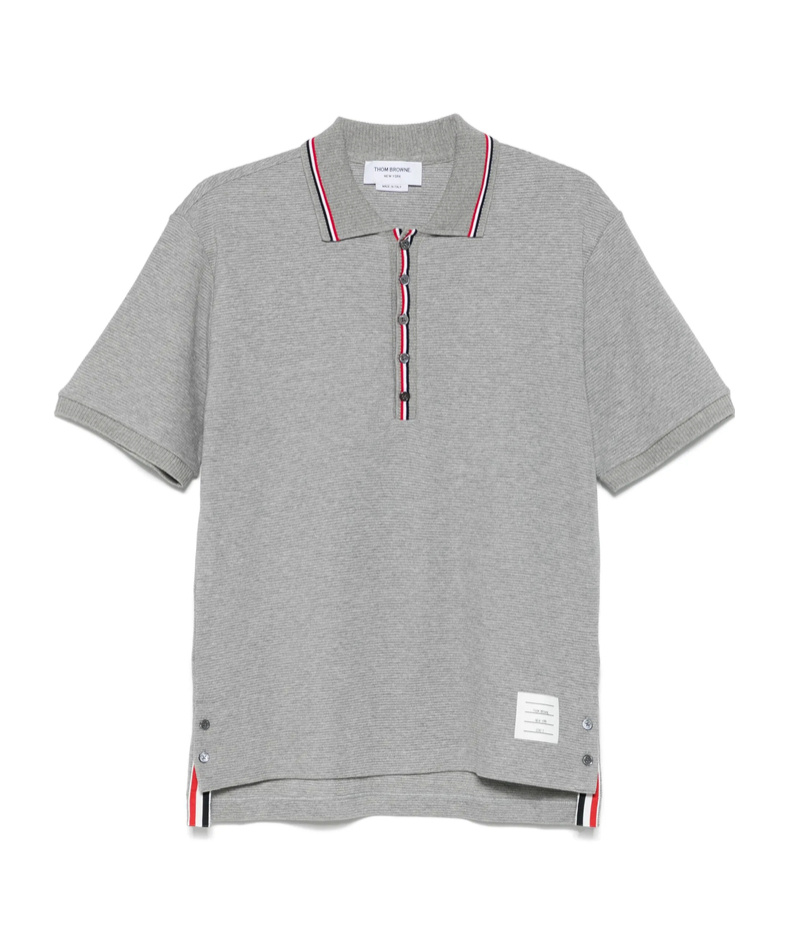 Shop Thom Browne Cotton Polo Shirt