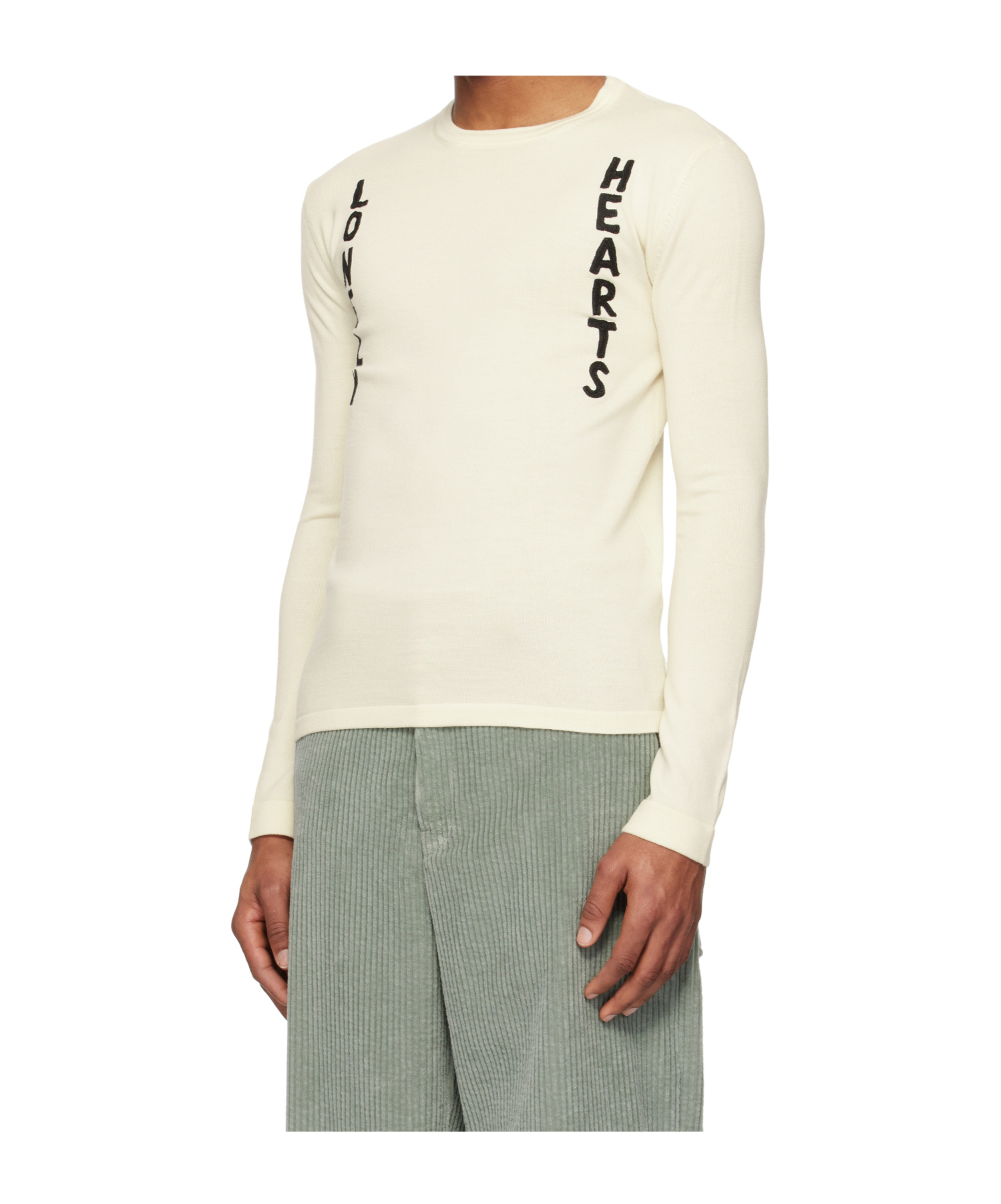 Jil Sander 'lonely Hearts' Sweater In White