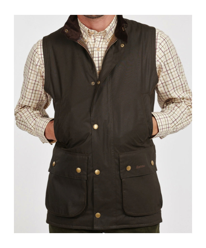 Barbour Zipper Vest In Black