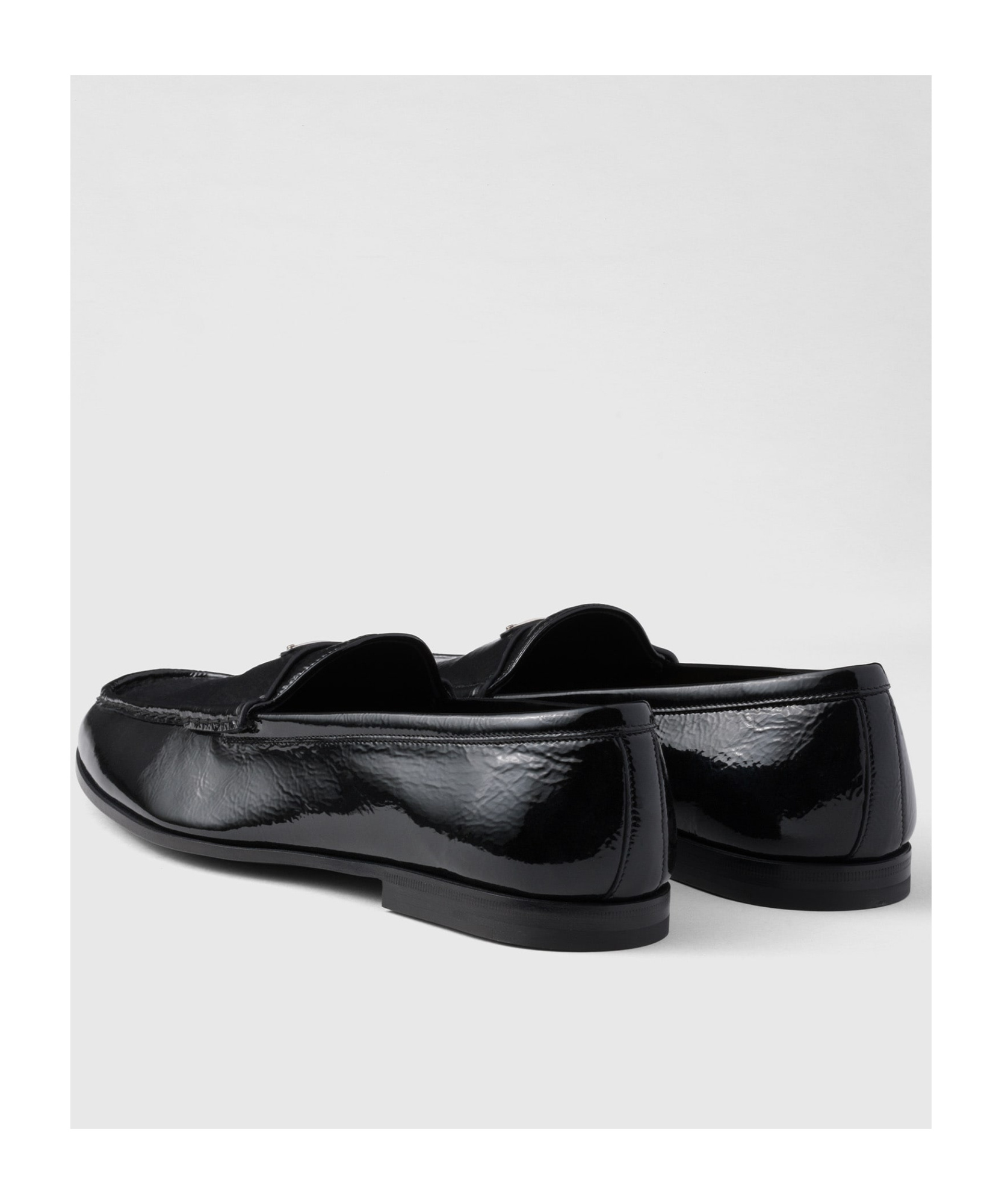 Prada Naplak Leather Loafers In Black