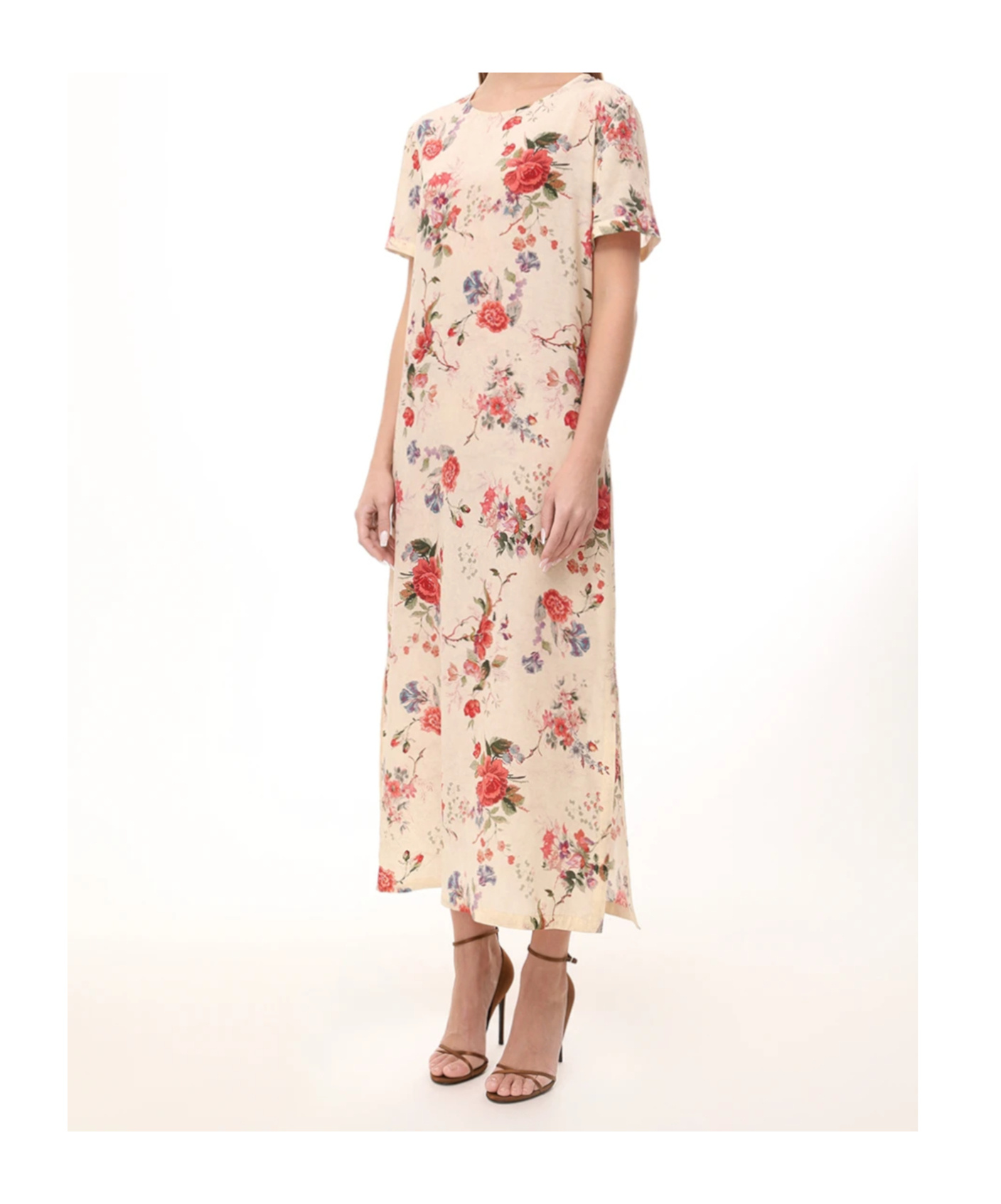 Weekend Max Mara Round Neck Dress In Multi
