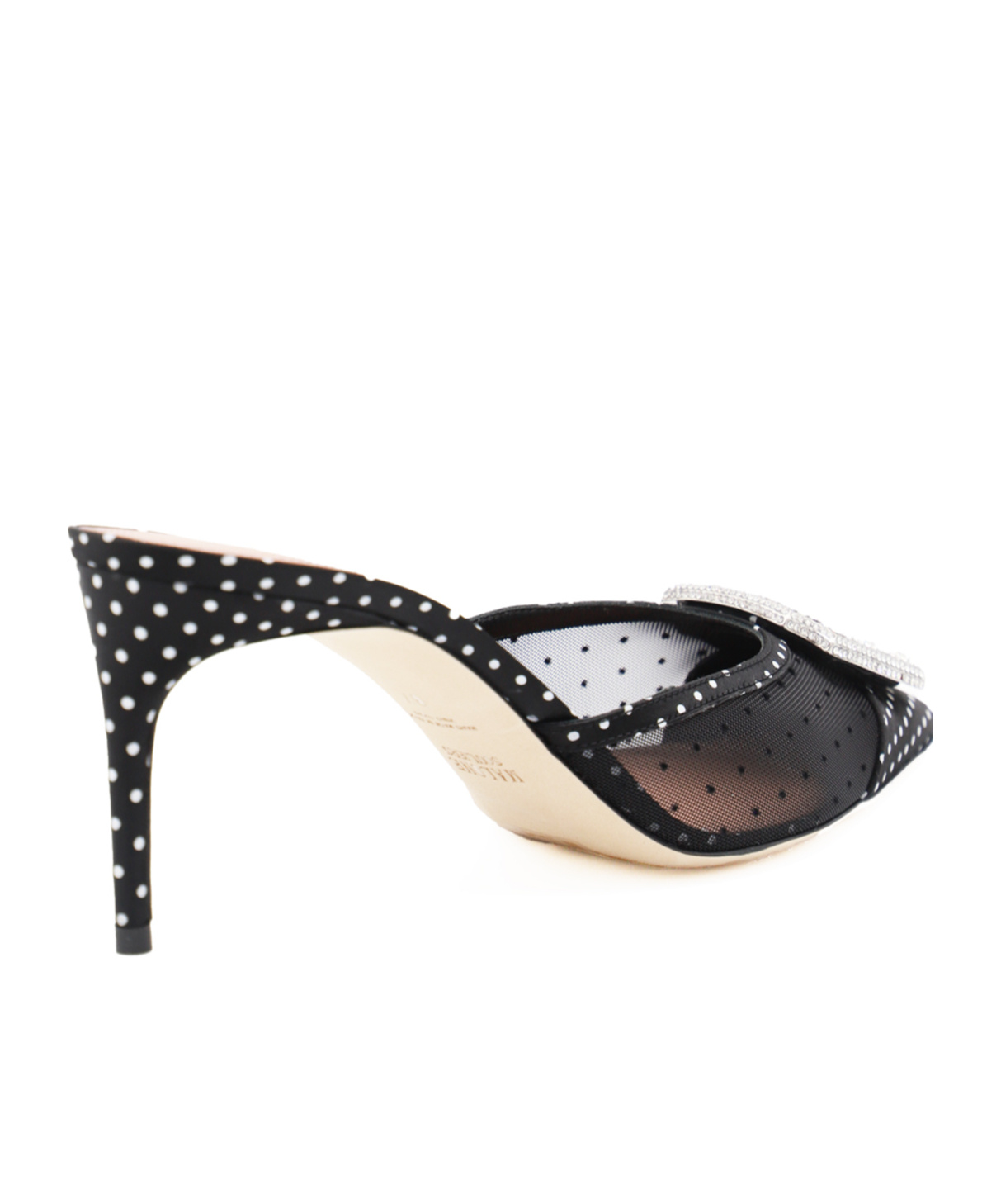 Malone Souliers Tulle Polka Dot Mona Mules 70 In Black