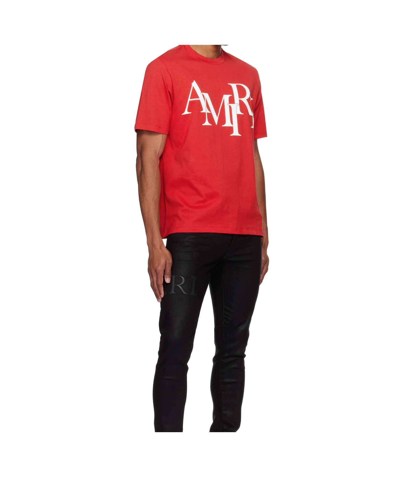 Amiri Logo Short-sleeved T-shirt In Red